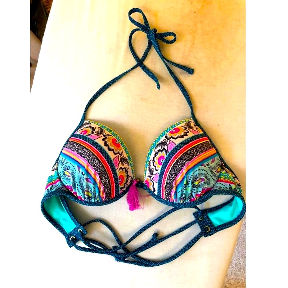 Colorful Bikini Top | 36B Molded Cups | *Looks Brand New*